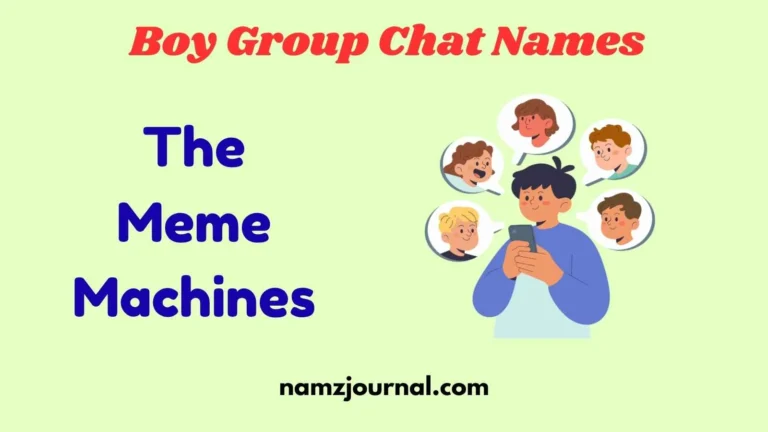 Boy Group Chat Names